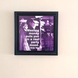 🌟2/$12🌟 Andy Warhol quote picture